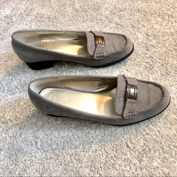 Anne Klein Gray Suede Loafers - Picture 7 of 13